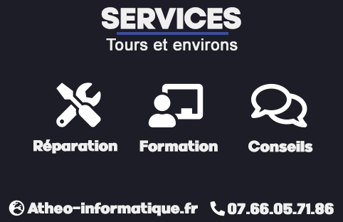 Carte de visite ATHEO INFORMATIQUE verso